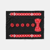 Women's Funny Hearts Bow Tie Suspenders Valentine' フリースブランケット (正面(横))