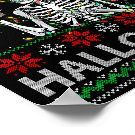 Womens Funny I Prefer Halloween Skeleton Ugly Chri ポスター (角)