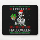 Womens Funny I Prefer Halloween Skeleton Ugly Chri マウスパッド (正面)
