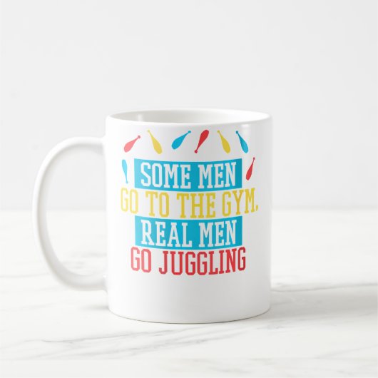 Womens Funny Juggling Design For Men コーヒーマグカップ (左)
