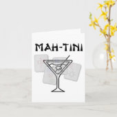 Womens Funny Mahjong Martini Tail Mah Jongg V-neck カード (黄色い花)