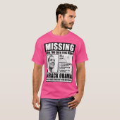 Womens Funny Missing Barack Obama Liberal Poster V Tシャツ (正面フル)