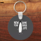 Womens Funny Penguin New Year Baka Life Anime Styl キーホルダー (正面)