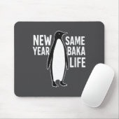 Womens Funny Penguin New Year Baka Life Anime Styl マウスパッド (マウス)
