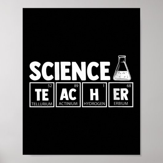 Womens Funny Periodic Table Science Teacher Nerd C ポスター (正面)