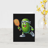 Womens funny pickleball player paddleball pickle カード (黄色い花)