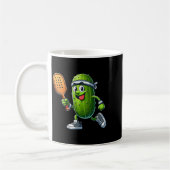 Womens funny pickleball player paddleball pickle コーヒーマグカップ (左)