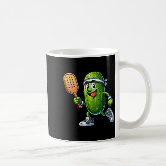 Womens funny pickleball player paddleball pickle コーヒーマグカップ (右)