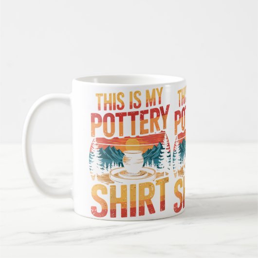 Womens Funny Pottery コーヒーマグカップ (左)