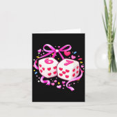 Women's Funny Preppy 67 Valentine Six Seven Dice 6 カード (正面)