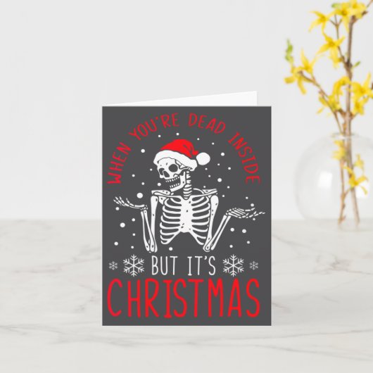 Womens Funny Quote When You're Dead Inside But It' カード (黄色い花)