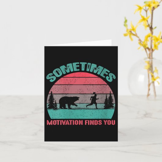 Womens Funny Running Motivational Sometimes Motiva カード (黄色い花)
