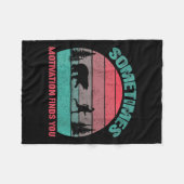 Womens Funny Running Motivational Sometimes Motiva フリースブランケット (正面(横))