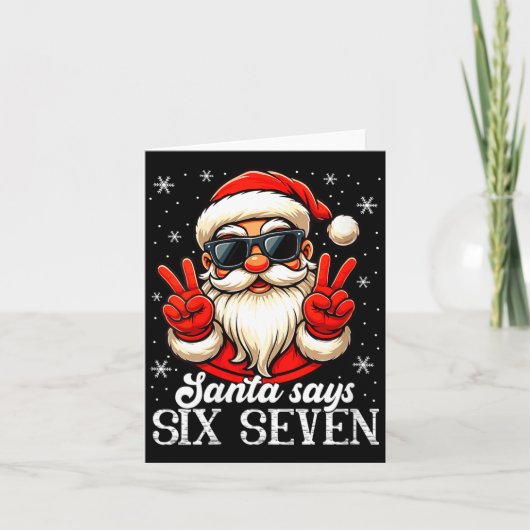 Womens Funny Santa Says Six Seven Christmas 67 Mem カード (正面)