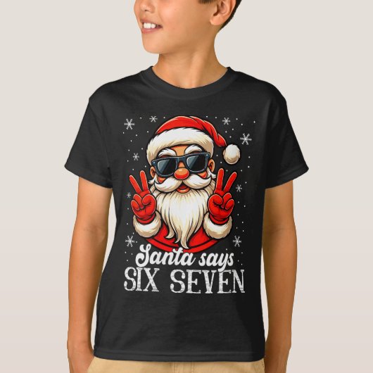 Womens Funny Santa Says Six Seven Christmas 67 Mem Tシャツ (正面)