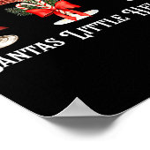 Womens Funny Santa's Little Helper Martini Tail Me ポスター (角)