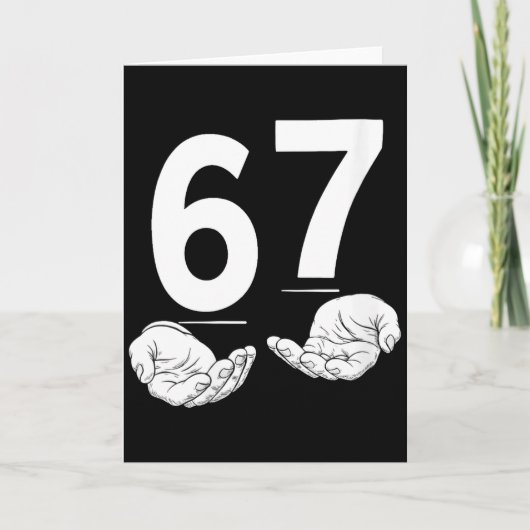 Womens Funny Six Seven 6 7 Meme Gen Alpha Slang 6  カード (正面)