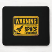 Womens Funny Space May Constantly Talk About Space マウスパッド (正面)