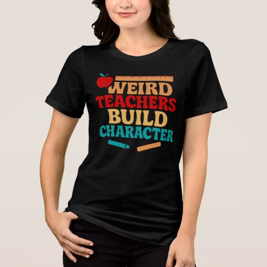 Women's funny teachers  トライブレンドＴシャツ (正面)