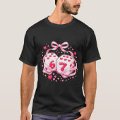 Women's Funny Valentine Dice 6 7 Preppy 67 Six Sev Tシャツ (正面)