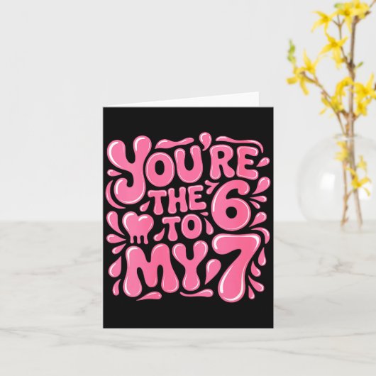 Women's Funny Valentines Day 67 Meme Couples You'r カード (黄色い花)