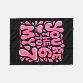 Women's Funny Valentines Day 67 Meme Couples You'r フリースブランケット (正面(横))