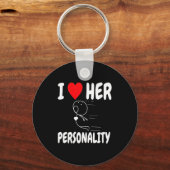 Women's Funny Valentine's Day Couple Matching I Lo キーホルダー (正面)