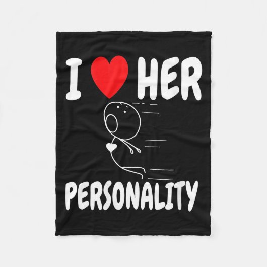 Women's Funny Valentine's Day Couple Matching I Lo フリースブランケット (正面)