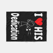 Women's Funny Valentine's Day Couple Matching I Lo フリースブランケット (正面(横))