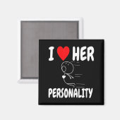 Women's Funny Valentine's Day Couple Matching I Lo マグネット (正面/裏面)