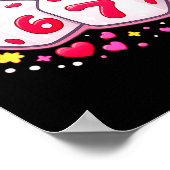 Women's Funny Valentines Day Shirt Cute Dice 67 Me ポスター (角)