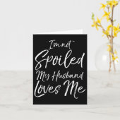 Womens Funny Wife Quote Gift I'm Not Siled My Husb カード (黄色い花)