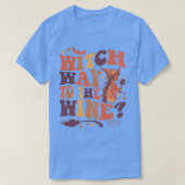 Womens Funny Witch Quote Witch Way To The Wine Pre Tシャツ (デザイン正面)