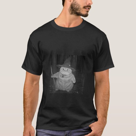 Womens Funny Wizard Cat Meme witch Halloween Kitty Tシャツ (正面)