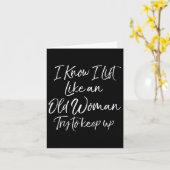 Womens Funny Workout Quote For Women Motivational  カード (黄色い花)