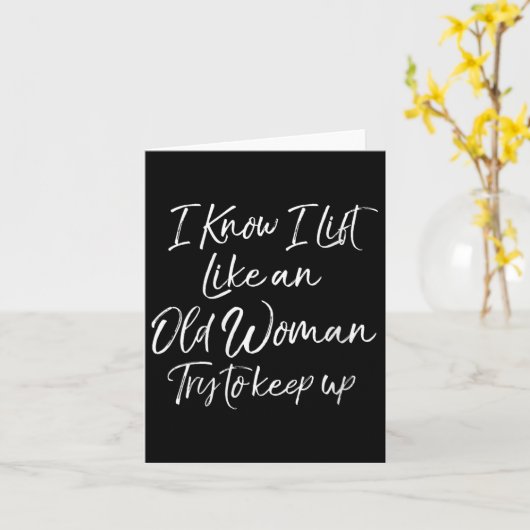 Womens Funny Workout Quote For Women Motivational  カード (黄色い花)