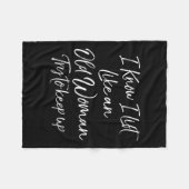 Womens Funny Workout Quote For Women Motivational フリースブランケット (正面(横))