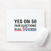 Womens Funny Yes On 50 Fair Election In All 50 Sta マウスパッド (マウス)