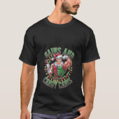 Womens Gains and Candy Canes Funny Christmas Elf G Tシャツ (正面)