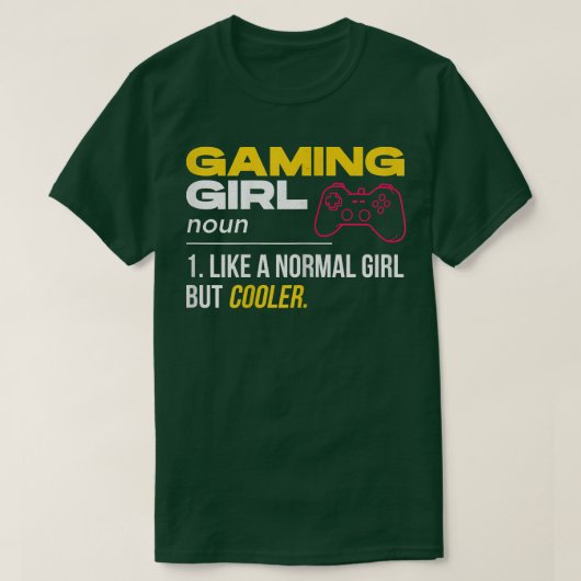 Womens Gaming Girl Noun Definition Video Game Play Tシャツ (デザイン正面)