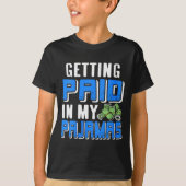 Womens Getting Paid In My Pjs Funny Remote Work Hu Tシャツ (正面)