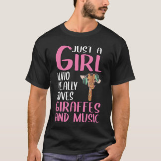 Womens Gift Just A Girl Who Really Loves Giraffes  Tシャツ