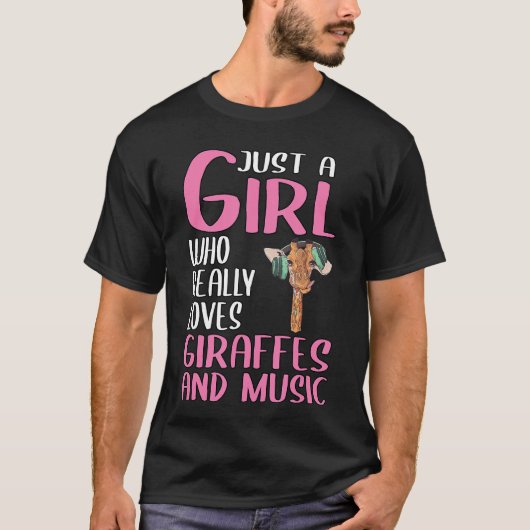 Womens Gift Just A Girl Who Really Loves Giraffes  Tシャツ (正面)