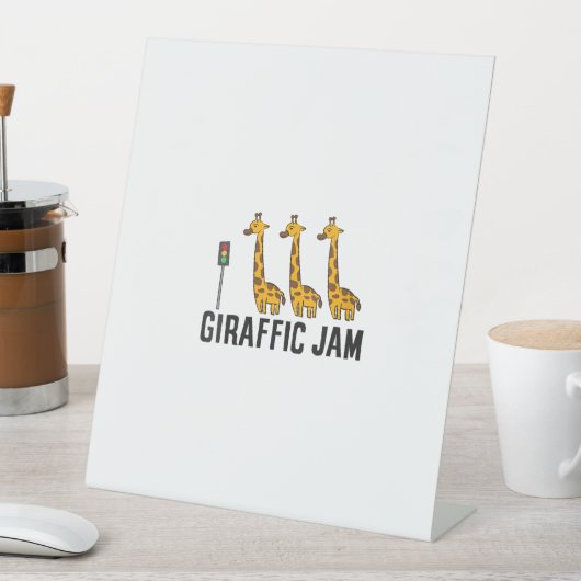 Womens Giraffic Jam Funny Giraffe Giraffe Pun Cute 台座サイン (インサイチュ)