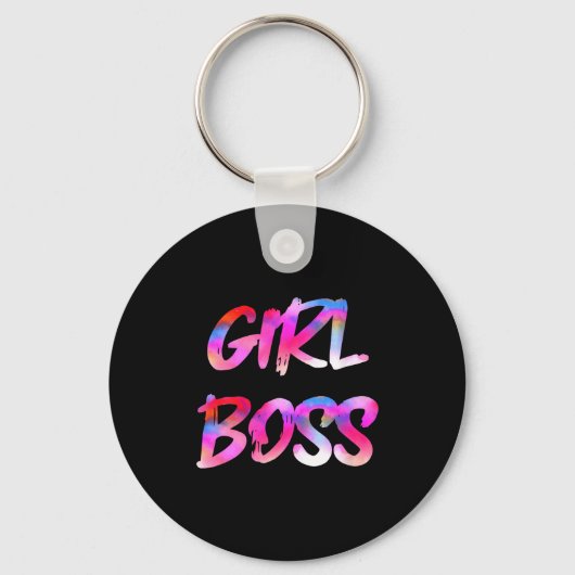 Womens Girl Boss V-neck  キーホルダー (正面)