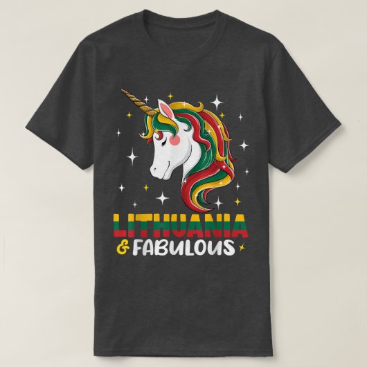Womens Girl Lithuanian Lithuania Flag Unicorn Wome Tシャツ (デザイン正面)