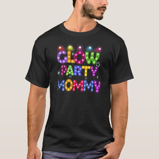 Womens Glow Party Mommy Birthday Lights Party Moth Tシャツ (正面)