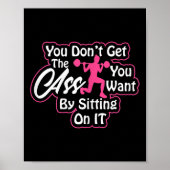 Womens Glutes Workout Day Insrational Motivational ポスター (正面)