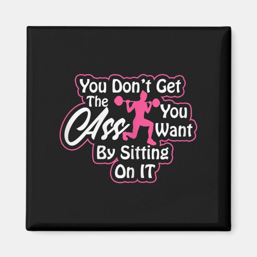 Womens Glutes Workout Day Insrational Motivational マグネット (正面)