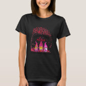 Womens Gnomes Nobody Fights Alone Breast Cancer Tシャツ (正面)